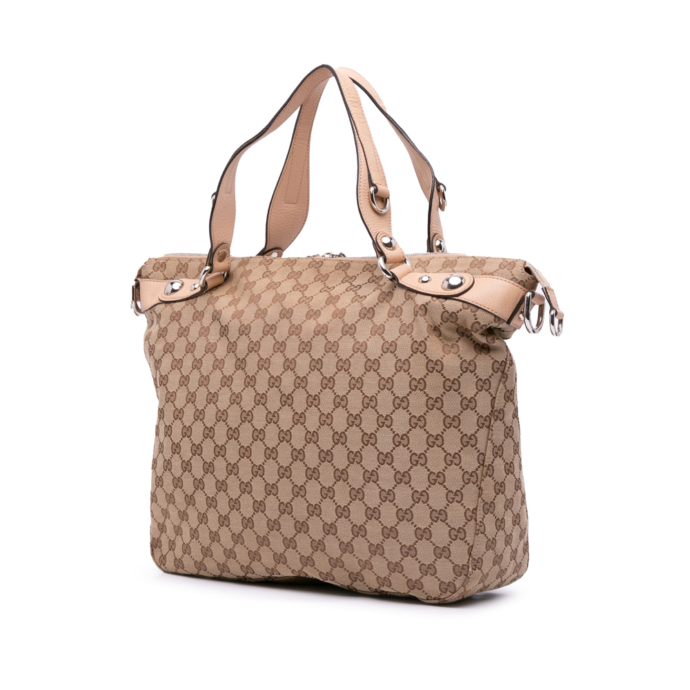 Pre-Loved Gucci Large GG Canvas Icon Bit Satchel - Picture 2 of 12